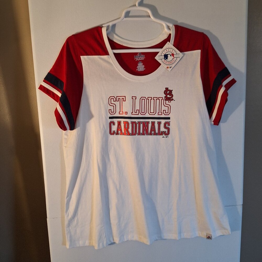 Majestic fan fashion baseball tee shirt womens size 2x